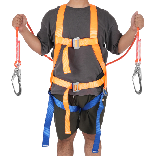 5-punts full-body veiligheidsharnas, valbeveiligingsharnas, valbeveiligingsharnas met buffer