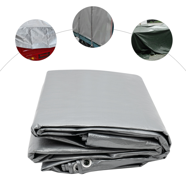 3x5m zeildoek Waterdicht zeildoek met versterkte randen Dekzeil met oogjes voor voertuigzwembadtent 3x5m zeildoek Waterdicht zeildoek met versterkte randen Dekzeil met oogjes voor voertuigzwembadtent