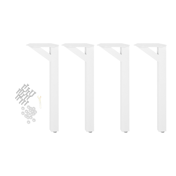 4 stuks Y-vormige moderne bureaupoten, tafelpoten, metalen tafelpoten voor salontafels - wit