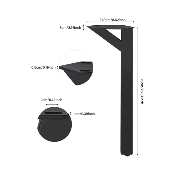 4 stuks Y-vormige moderne bureaupoten, tafelpoten, metalen tafelpoten voor salontafels - zwart 4 stuks Y-vormige moderne bureaupoten, tafelpoten, metalen tafelpoten voor salontafels - zwart