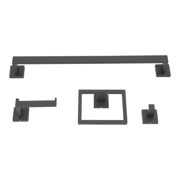 RVS Badkamer Handdoekhouder Set 20 Stuks 60cm Zwart