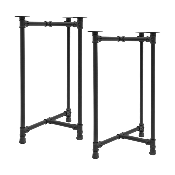 Tafelpoten Metalen bureaupoten 28-inch tafelpoten Set van 2 Zwart 29*55*71cm Geschikt voor eettafels Computerbureaus Bureaus Studeertafels