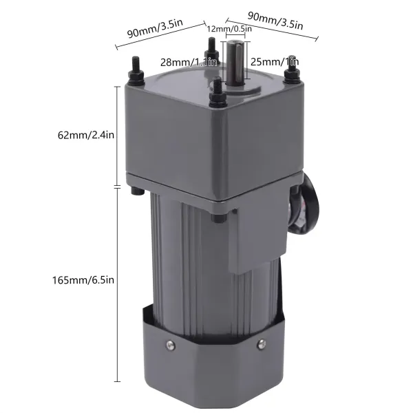 Snelheid Motor Snelheidsreductiemiddel Vertraging AC-omkeerbare motor met snelheidsregelaar en beugel 90W 20K