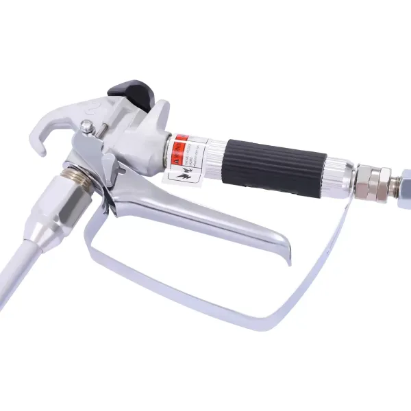 Airless verfspuitpistool en slangenset met 9,84 inch verlengstuk, inclusief 3300 PSI tipbeschermer Airless verfspuitpistool en slangenset met 9,84 inch verlengstuk, inclusief 3300 PSI tipbeschermer