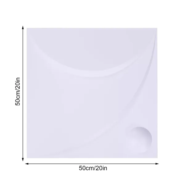 Set van 12 3D-wandpanelen 50 x 50 cm wit PVC voor slaapkamer woonkamer