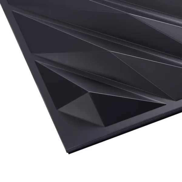 12 stuks 3D-wandpanelen 50 x 50 cm PVC waterdichte wandpanelen voor slaapkamer woonkamer matzwart