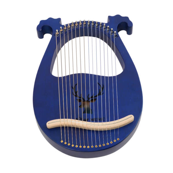 Lierharp - Mahonie stemsleutel - 16 snaren - Vintage stijl - Mahoniehout - Cadeau - Stemsleutel - Snaren