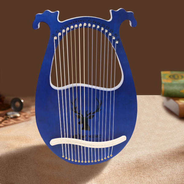 Lierharp - Mahonie stemsleutel - 16 snaren - Vintage stijl - Mahoniehout - Cadeau - Stemsleutel - Snaren Lierharp - Mahonie stemsleutel - 16 snaren - Vintage stijl - Mahoniehout - Cadeau - Stemsleutel - Snaren