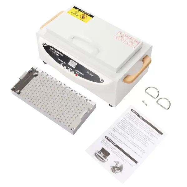 Heteluchtsterilisator Sterilisator 500W 220V / 50Hz voor nagelgereedschap, metalen container, haarschoonheidstools (500W)