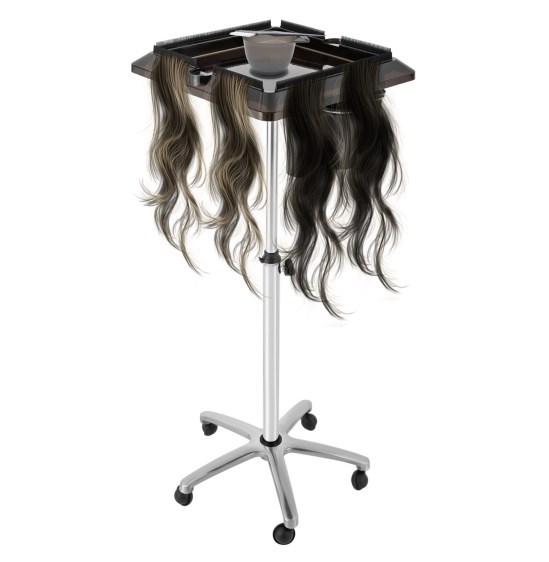 Kapperswagen met hoogteverstelling, mobiel en praktisch, kappersbak voor uitrustingsstukken