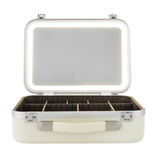 Make-up organizer met verlichting en spiegels, draagbare cosmetische doos, doordacht ontwerp, gemakkelijk te gebruiken