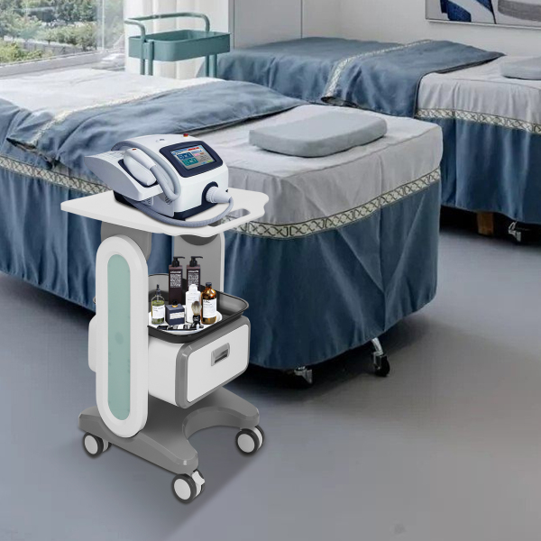 Medische kar met wielen, mobiele cosmetische instrumentenwagen, rollende gereedschapswagen 14,17 * 17,32 inch