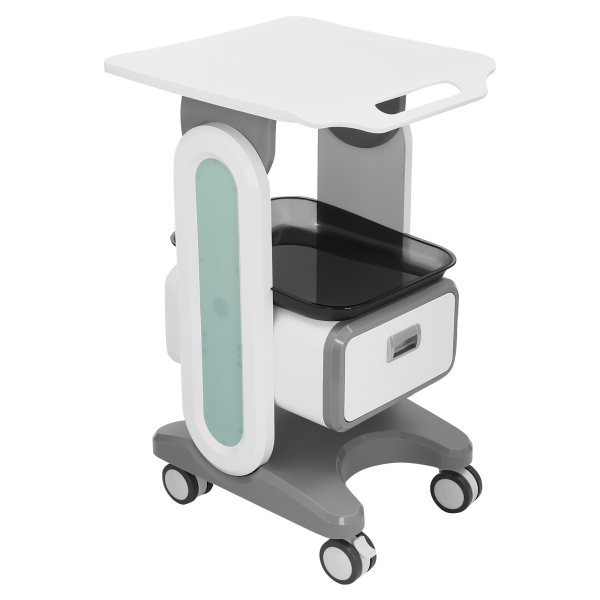 Medische kar met wielen, mobiele cosmetische instrumentenwagen, rollende gereedschapswagen 14,17 * 17,32 inch