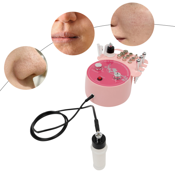 9,84*7,68*4,33in 3-in-1 Diamond Microdermabrasion Machine voor schoonheidssalons, gezondheidscentra, salons of thuisgebruik, roze