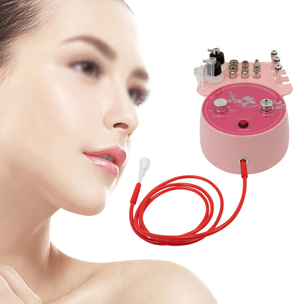 9,84*7,68*4,33in 3-in-1 Diamond Microdermabrasion Machine voor schoonheidssalons, gezondheidscentra, salons of thuisgebruik, roze
