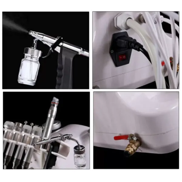 6 in 1 waterstofzuurstof schoonheidsmachine Hydrafacial-apparaat Hydro-microdermabrasie-reinigingsapparaat 6 in 1 waterstofzuurstof schoonheidsmachine Hydrafacial-apparaat Hydro-microdermabrasie-reinigingsapparaat