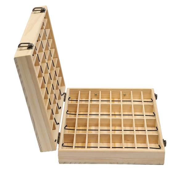 Draagbare houten displaybox voor essentiële oliën, gebruikt in huizen, slaapkamers, woonkamers en kantoren Draagbare houten displaybox voor essentiële oliën, gebruikt in huizen, slaapkamers, woonkamers en kantoren