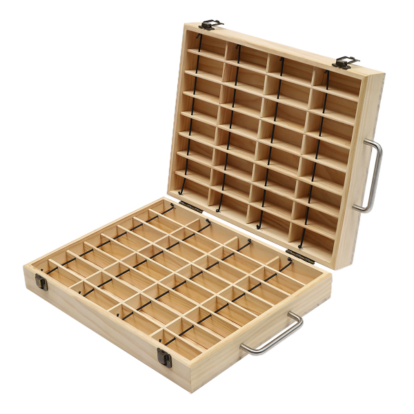 Draagbare houten displaybox voor essentiële oliën, gebruikt in huizen, slaapkamers, woonkamers en kantoren