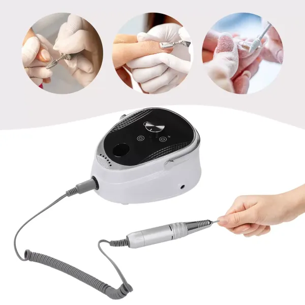 Elektrische nagelknipper voor gelnagels, 35000 RPM, elektrische nagelvijlset, oplaadbaar, LED-display, instelbare snelheid