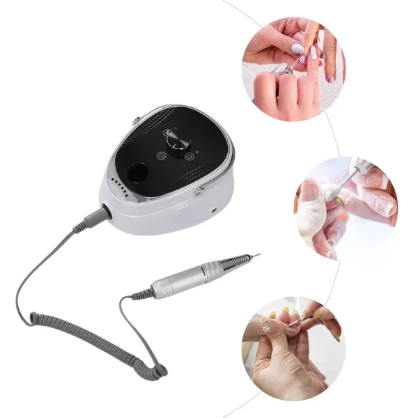 Elektrische nagelknipper voor gelnagels, 35000 RPM, elektrische nagelvijlset, oplaadbaar, LED-display, instelbare snelheid
