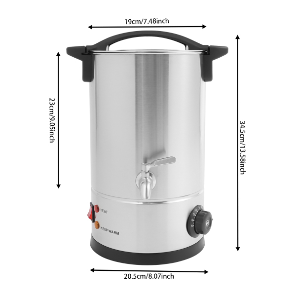 8L Wax Melter, Large Wax Melter, Electric Wax Melt Kit kan worden gebruikt om te smelten zoals sojawas, paraffinewas, bijenwas - Sliver
