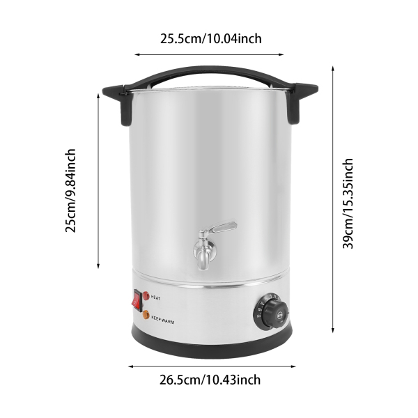 12L Wax Melter, Large Wax Melter, Electric Wax Melt Kit kan worden gebruikt om te smelten zoals sojawas, paraffinewas, bijenwas - zilver