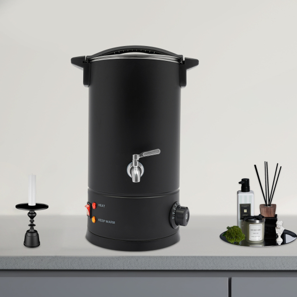 10L Wax Melter, Large Wax Melter, Electric Wax Melt Kit kan worden gebruikt om te smelten zoals sojawas, paraffinewas, bijenwas - zwart