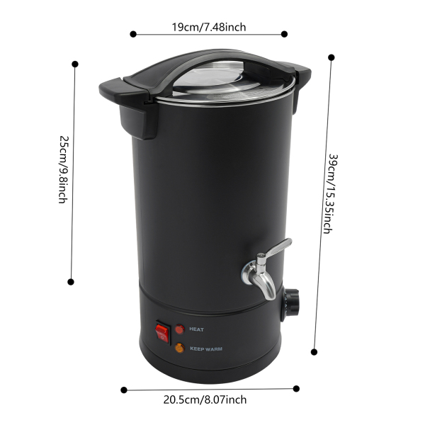 10L Wax Melter, Large Wax Melter, Electric Wax Melt Kit kan worden gebruikt om te smelten zoals sojawas, paraffinewas, bijenwas - zwart