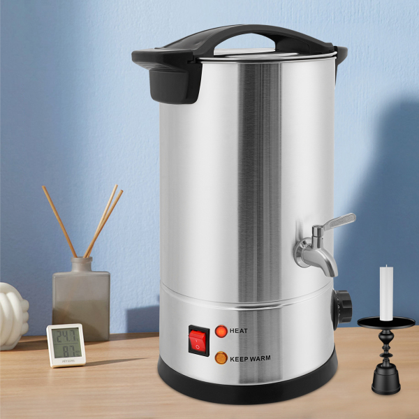 10L Wax Melter, Large Wax Melter, Electric Wax Melt Kit kan worden gebruikt om te smelten zoals sojawas, paraffinewas, bijenwas - zilver