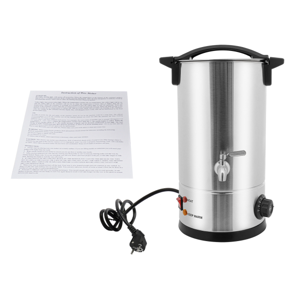 10L Wax Melter, Large Wax Melter, Electric Wax Melt Kit kan worden gebruikt om te smelten zoals sojawas, paraffinewas, bijenwas - zilver