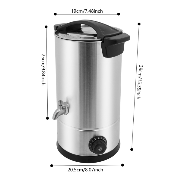 10L Wax Melter, Large Wax Melter, Electric Wax Melt Kit kan worden gebruikt om te smelten zoals sojawas, paraffinewas, bijenwas - zilver
