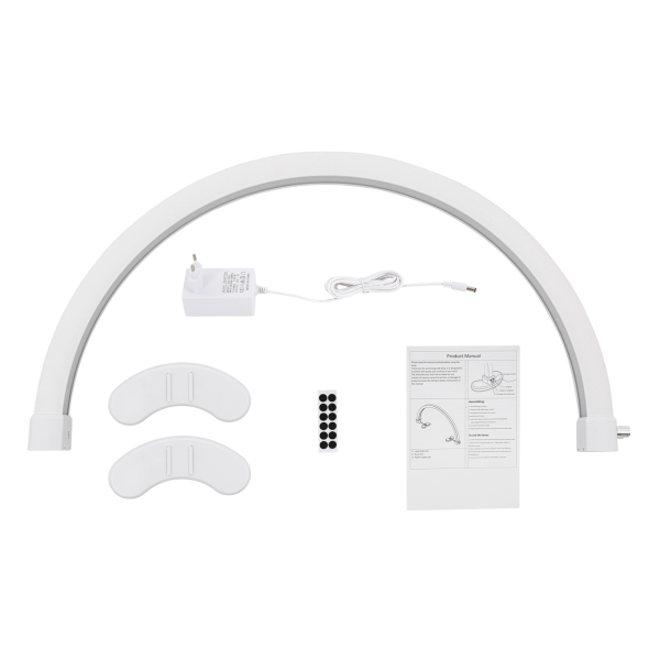LED-halvemaanlamp, met instelbare helderheid 2700K-5600K, desktop-halvemaan-spijkerlamp, wit LED-halvemaanlamp, met instelbare helderheid 2700K-5600K, desktop-halvemaan-spijkerlamp, wit