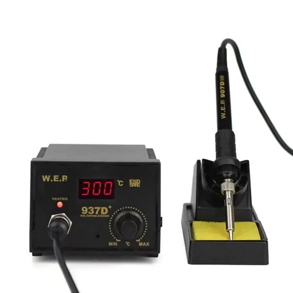 937D + Rework Soldeerbout Desolderen Soldeerstation Lassen 60W ESD LED Digitale Verstelbare Hete Lucht Soldeerkit