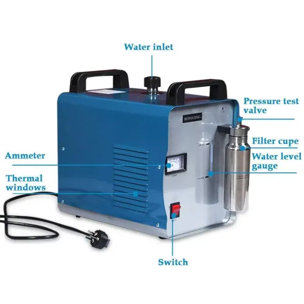 Professionele excentrische polijstmachine 75 l H160 Zuurstof waterstof HHO gas 300 W