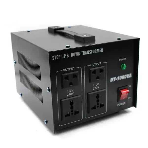 Spanningsomvormer 110V-220V/220V-110V USA Transformator naar Europese stekker Automatische step-up en step-down (1000W) Spanningsomvormer 110V-220V/220V-110V USA Transformator naar Europese stekker Automatische step-up en step-down (1000W)