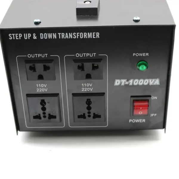 Spanningsomvormer 110V-220V/220V-110V USA Transformator naar Europese stekker Automatische step-up en step-down (1000W) Spanningsomvormer 110V-220V/220V-110V USA Transformator naar Europese stekker Automatische step-up en step-down (1000W)