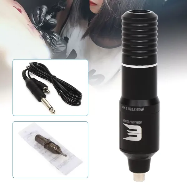 Zwarte tattoo-pen roterende tattoo-machine 12000 rpm tattoo-pen voor tattoo