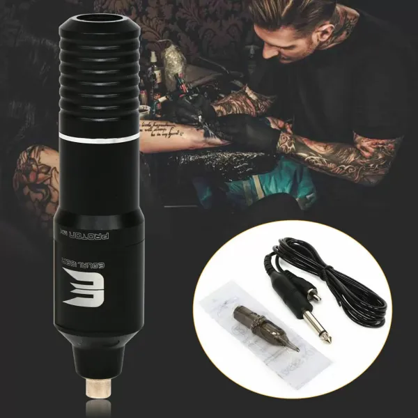 Zwarte tattoo-pen roterende tattoo-machine 12000 rpm tattoo-pen voor tattoo