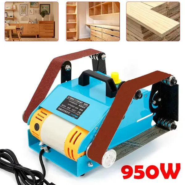 950W bandschuurmachine - dubbele elektrische schuurmachine - dubbele as - voor roestverwijdering en polijsten 950W bandschuurmachine - dubbele elektrische schuurmachine - dubbele as - voor roestverwijdering en polijsten