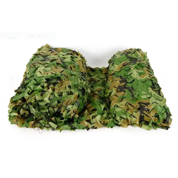 Camouflagenetten voor decoratie, zonwering, jacht, kamperen, buiten, militair, kamperen, tuindecoratie, 6x4m, groen