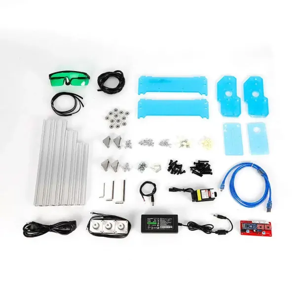 Desktop 12V USB Lasergraveermachine voor Leer Plastic 20x17cm 500mW DIY Printer Logo Markering