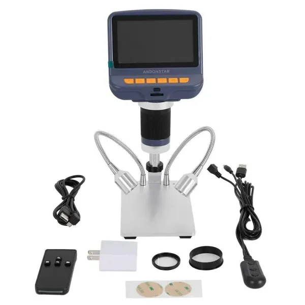 Digitale LCD-microscoop - AD106 HDMI - Digitale microscoop met 8 ingebouwde LED's + 2 LED-lampjes - USB 300