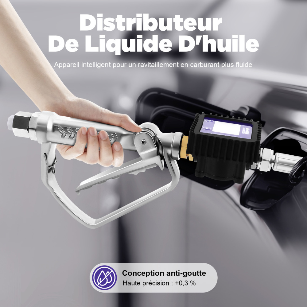 CNCEST elektronisch oliepistool voor dieselbrandstof, kwantitatief digitaal spuitpistool, het elektronische oliemeetpistool met flexibele slang en handtip