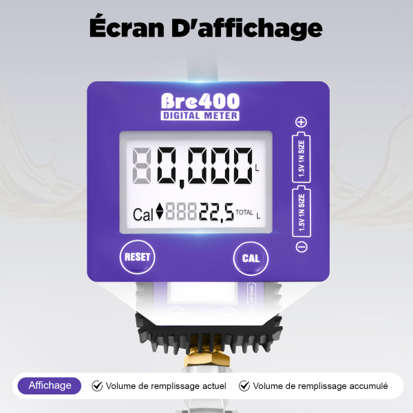 CNCEST elektronisch oliepistool voor dieselbrandstof, kwantitatief digitaal spuitpistool, het elektronische oliemeetpistool met flexibele slang en handtip