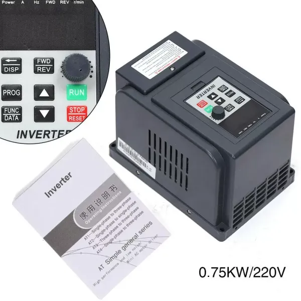 5A 220V AC Frequentieomvormer VSD Motor VFD Converter 0,75kW Snelheidsregelaar voor eenfasemotor