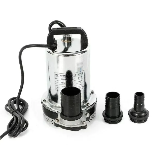 Hogedruklevering roestvrijstalen dompelpomp 160W 12V 6000L / H voor tuin, tuinfontein