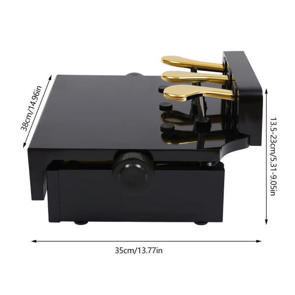 Pianobank in hoogte verstelbaar van 13,5 tot 23 cm - met 3 pedalen - voor kinderen - licht van gewicht voor beginners en kinderen Pianobank in hoogte verstelbaar van 13,5 tot 23 cm - met 3 pedalen - voor kinderen - licht van gewicht voor beginners en kinderen