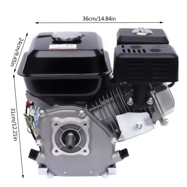 CNCEST Benzinemotor 7 PK 5,1 KW 4-takt benzinemotor Go Kart-motor 1 cilinder Go-Kart-motor
