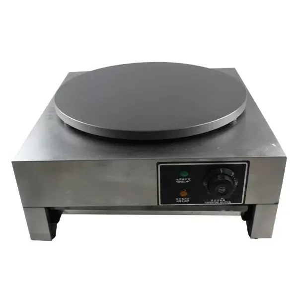 Crêpemachine - 3000 W - Roestvrijstalen antiaanbaklaag - Voor pannenkoeken, pannenkoeken, omeletten, gehemelteham