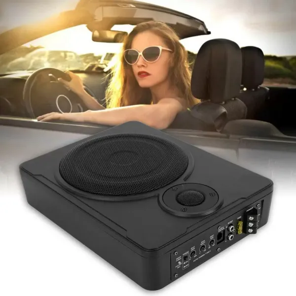 Actieve subwoofer, platte actieve subwoofer van 7 cm onder de stoel, actieve auto-subwoofer